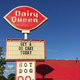 Dairy Queen sign that reads "GET A DQ CAKE TODAY"